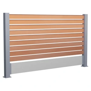 Przęsło aluminiowe B08AL ŻALUZJOWE PROSTE Drewnopodobne