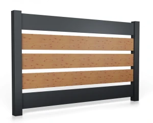 Przęsło aluminiowe B02AL POZIOME wzór 0042D Detal drewnopodobny