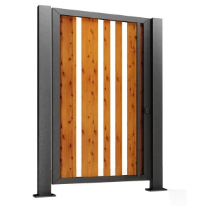 Furtka aluminiowa B01AL PIONOWA Drewnopodobna