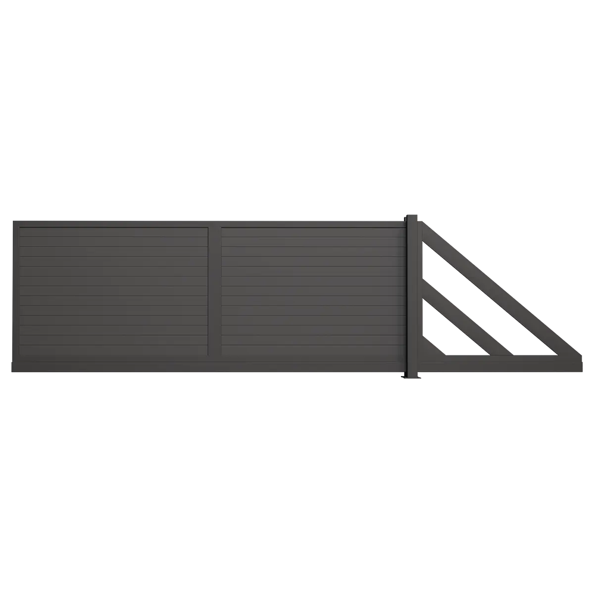 Bron Aluminiowa brama przesuwna B06AL PEŁNA POZIOM.webp