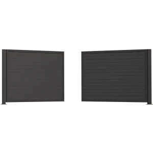 Dwuskrzydłowa brama aluminiowa B06AL PEŁNA POZIOM Paleta RAL