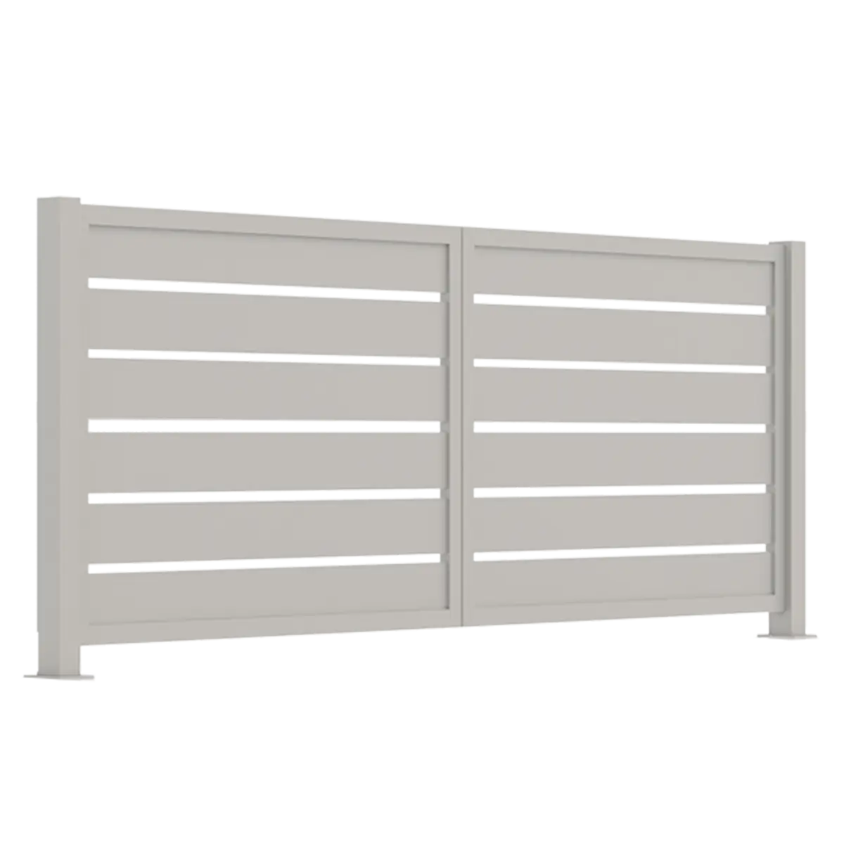 Bron Ogrodzenie aluminiowe B02AL POZIOME brama dwuskrzydłowa ral 1 szero.webp