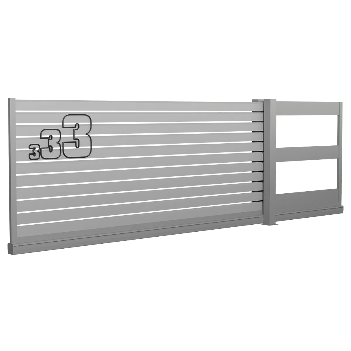 B08AL Aluminiowa żaluzjowa brama przesuwna RAL.webp