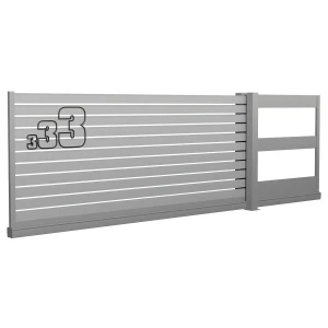 Przesuwna brama aluminiowa B08AL ŻALUZJOWA PROSTA Paleta RAL 