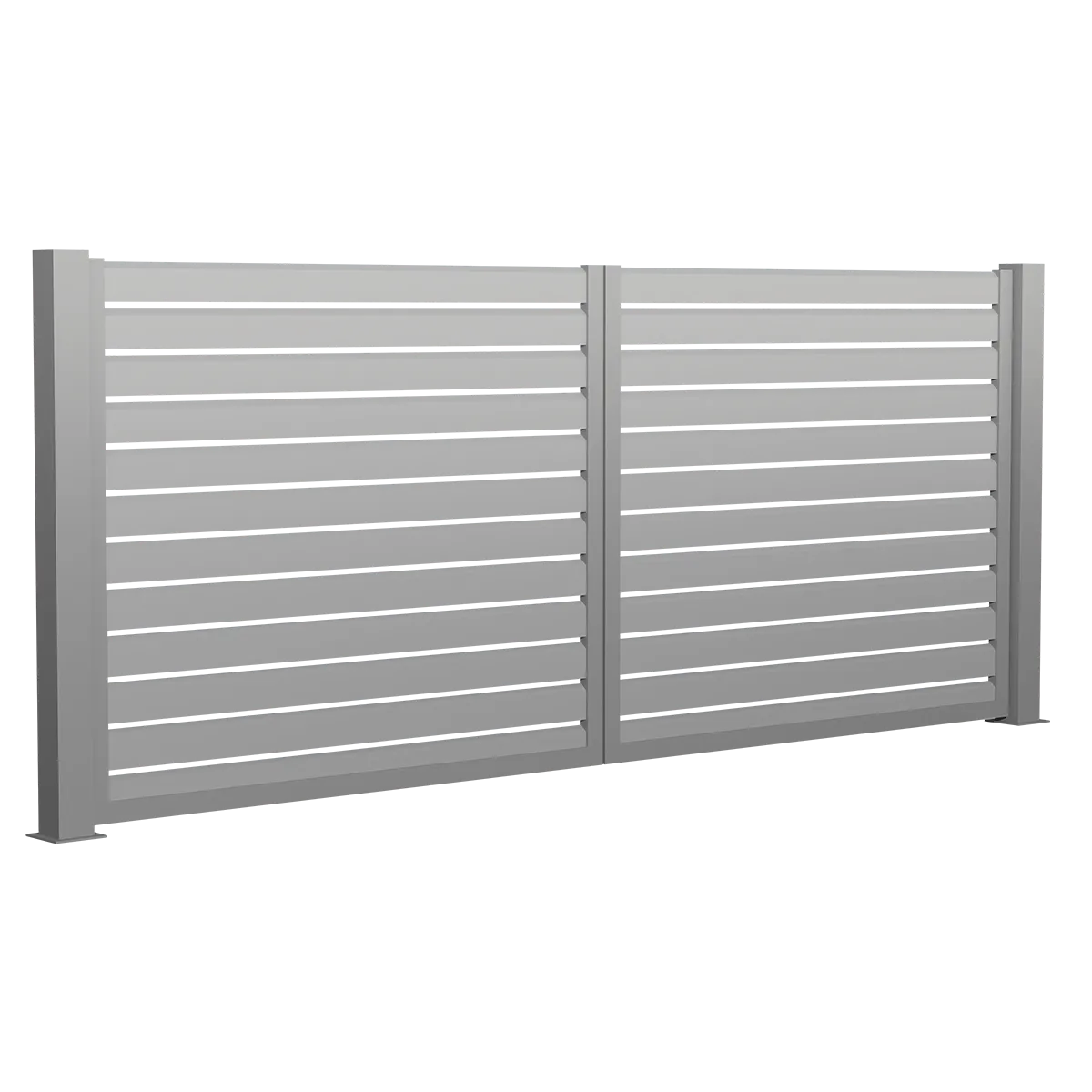 B08AL Aluminiowa żaluzjowa brama dwuskrzydłowa RAL.webp