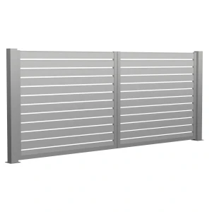 Dwuskrzydłowa brama aluminiowa B08AL ŻALUZJOWA PROSTA Paleta RAL 