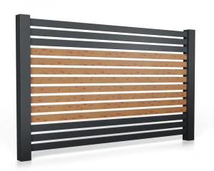 Przęsło aluminiowe B02AL POZIOME wzór 0037D Detal drewnopodobny