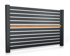 Przęsło aluminiowe B02AL POZIOME wzór 0038D Detal drewnopodobny